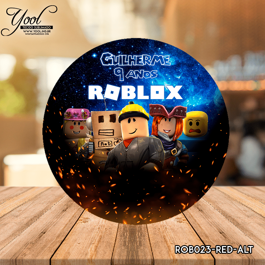 PAINEL ROBLOX REDONDO EM TECIDO SUBLIMADO MEDIDA 1,50. - Yool