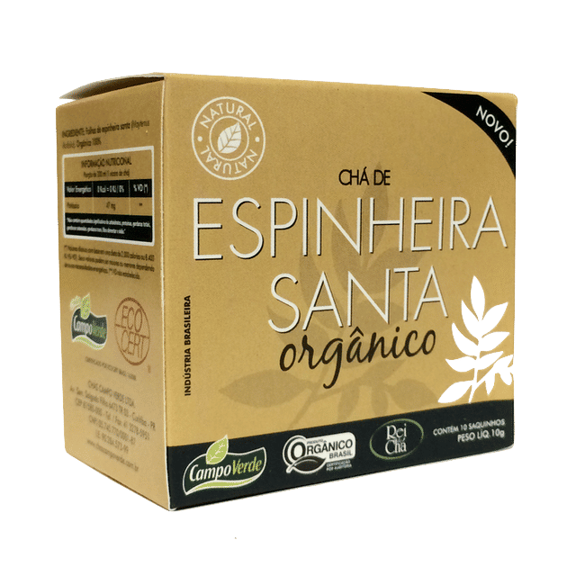 CHÁ DE ESPINHEIRA SANTA ORGÂNICO CAMPO VERDE SACHÊ 10G Terra Ecológica ...