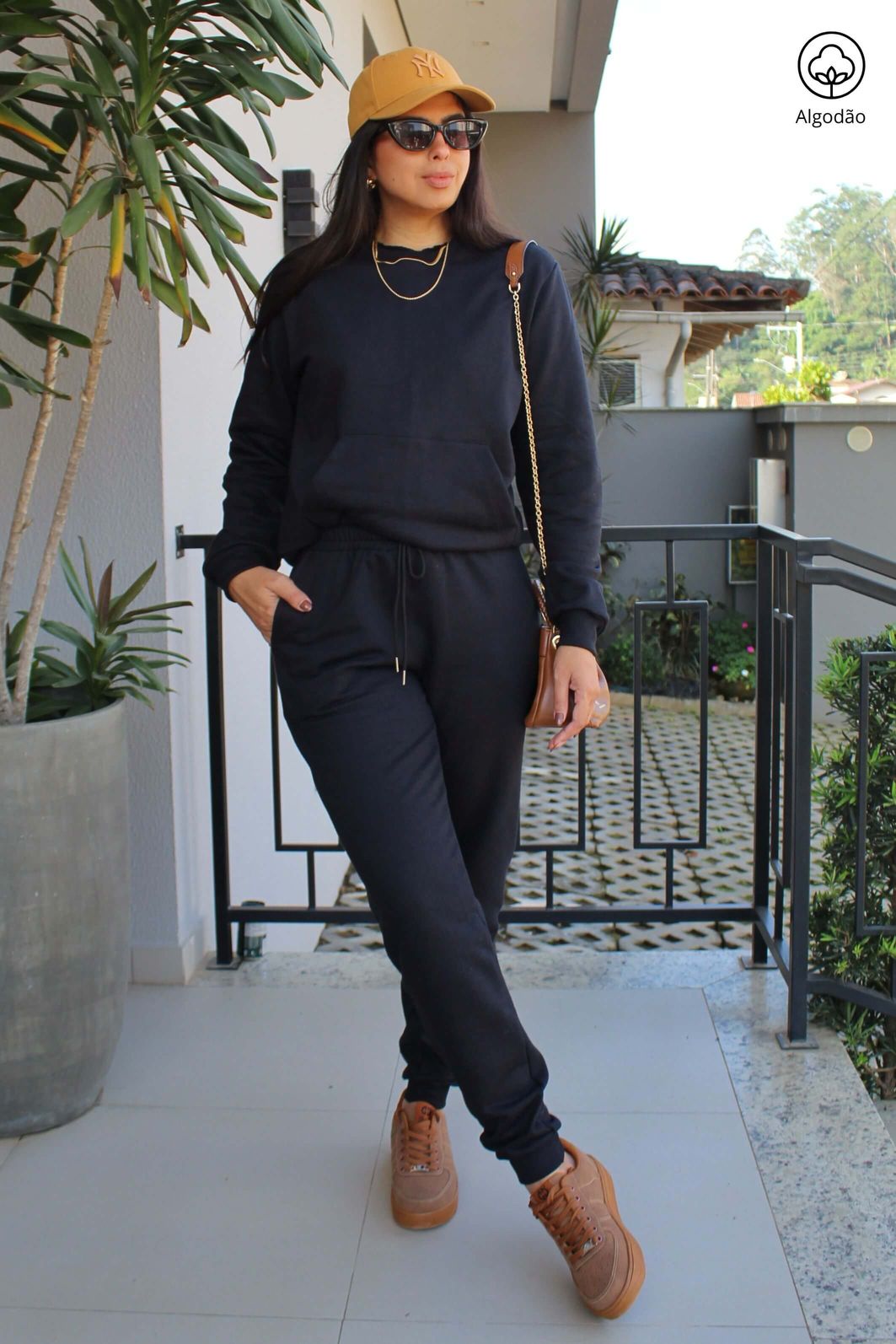 Calça Preta CalÃ§a Moletom E Blusa Calça Moletom Pantalona Com