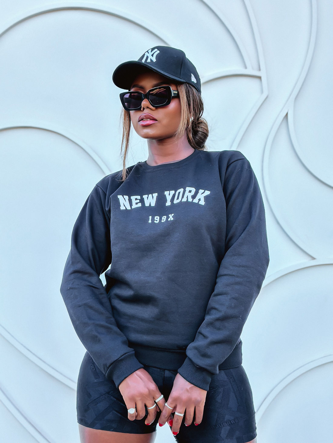 Moletom Gola Careca New York 199X AR - Preto RAGUSO STORE - Loja Virtual