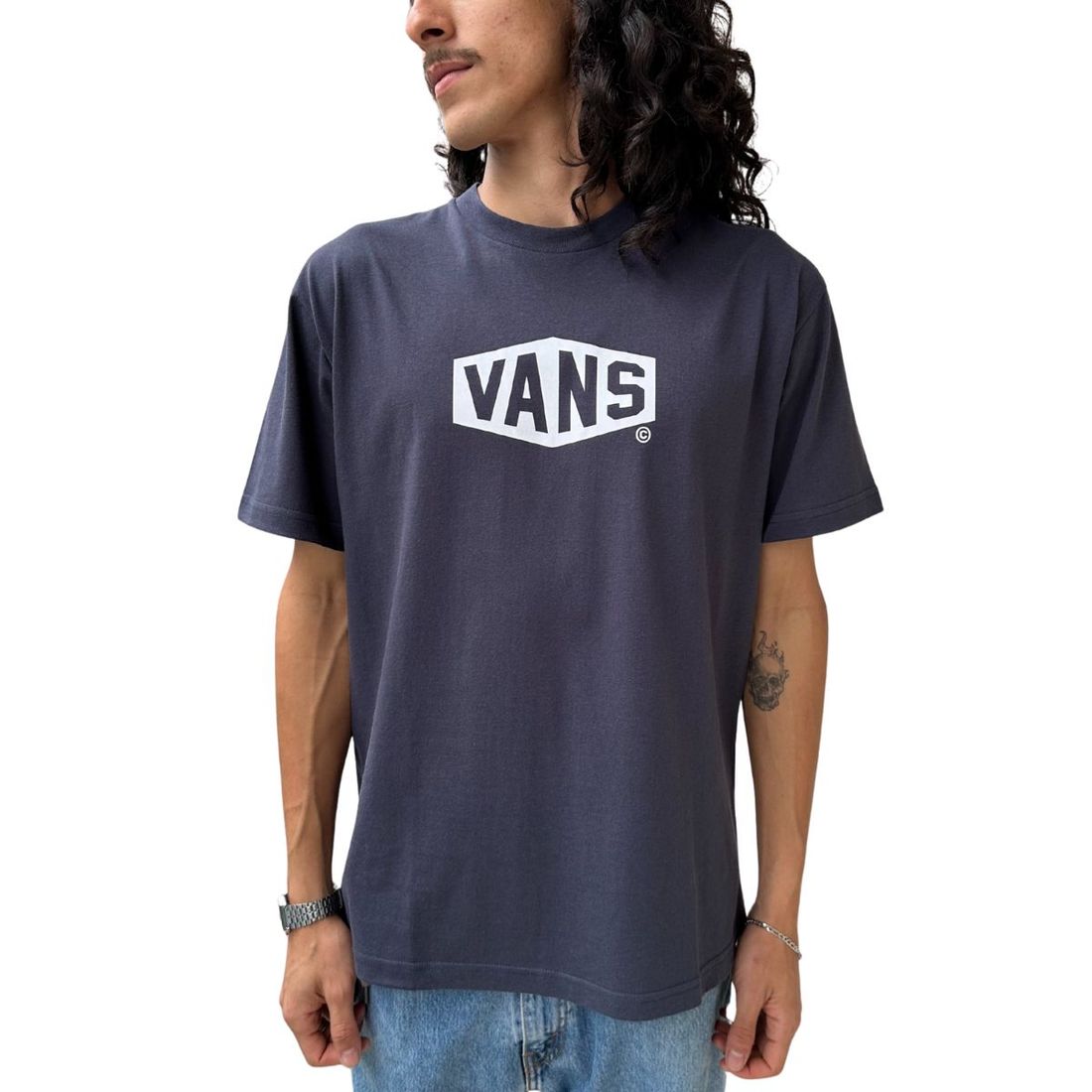Camiseta Vans Hex SS Navy Ollies Point Skate Shop Loja Online