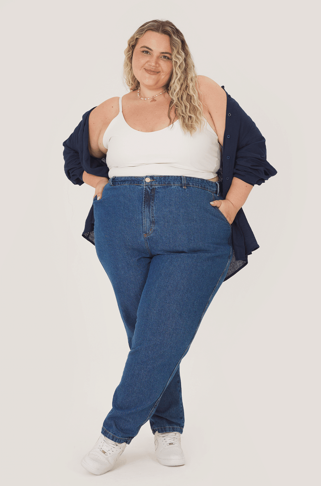 Calça jeans modelo mon moda feminina - Smille Shop