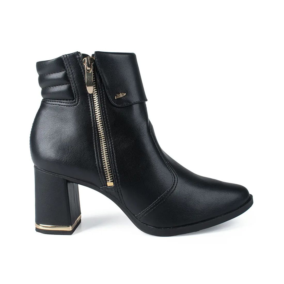 Bota Dakota Cano Curto Salto Alto Feminino Cor Preto