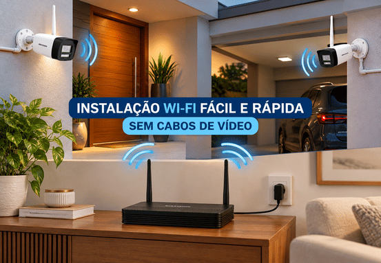 Instalação sem fio do kit NVS Wi-Fi Hikvision NKS422W0H