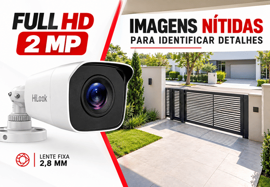 Câmeras bullet HiLook Full HD 2MP do kit TK-4142BH-MP