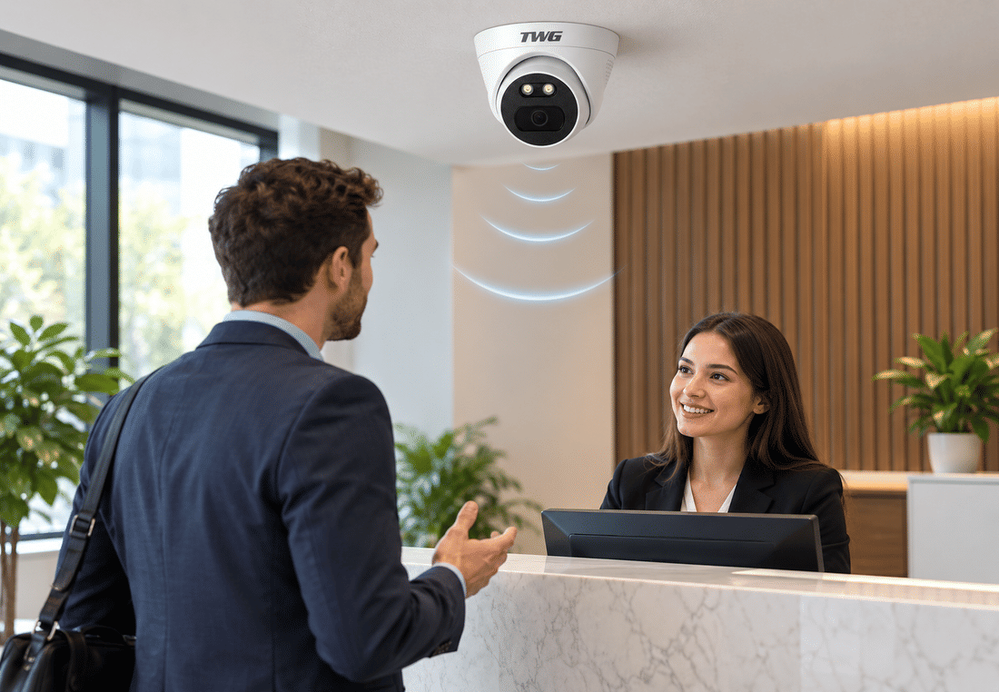 Áudio integrado da câmera dome TWG TW-5611 AR