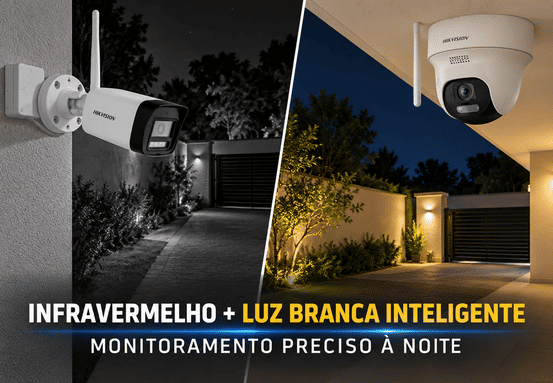 Luz infravermelha e branca inteligente do kit Hikvision NKS422W02H
