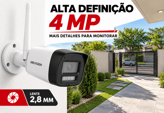 Câmera bullet Hikvision de 4MP do kit NKS424W0H
