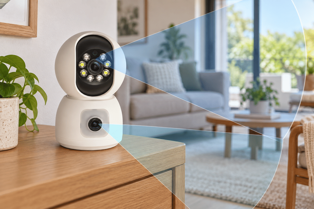 Duas cameras da TWG TW-9510 RB ampliando o campo de cobertura do ambiente