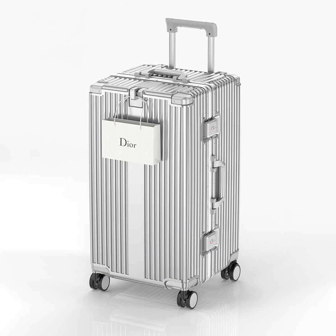 Mala de Viagem BAÚ Grande 32kg Policarbonato Holanda Maloa Prata