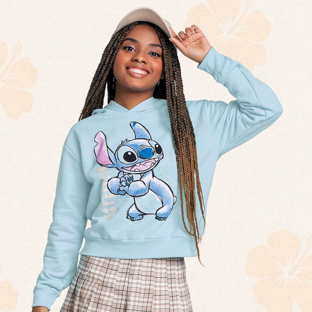 Casaco Moletom Infantil Moletom Do Lilo Stitch Blusão Com Capuz