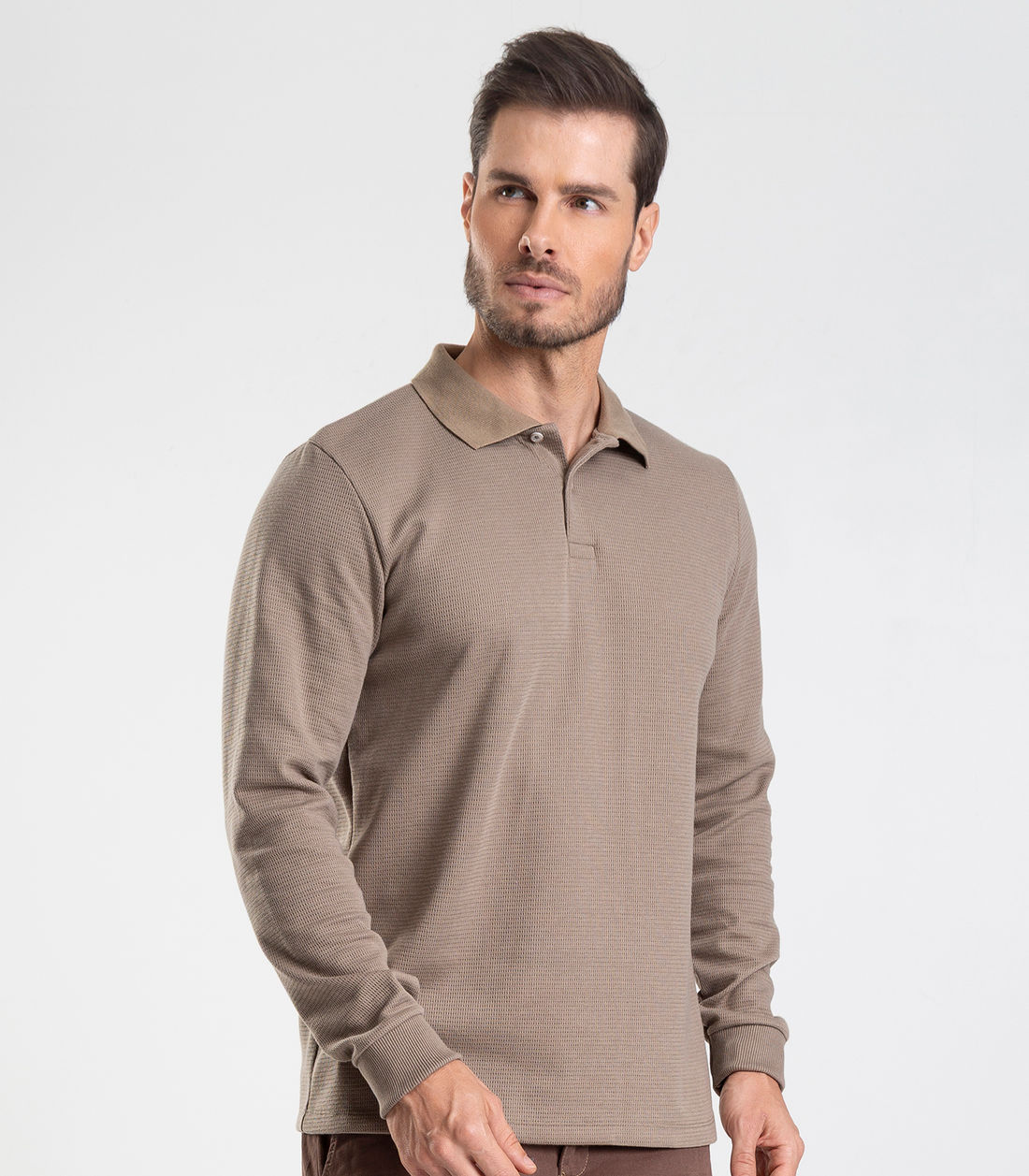 Polo Manga Longa Maquinetada Diametro - Moda Feminina e Masculina, Itens para Casa e Mais l Rovitex