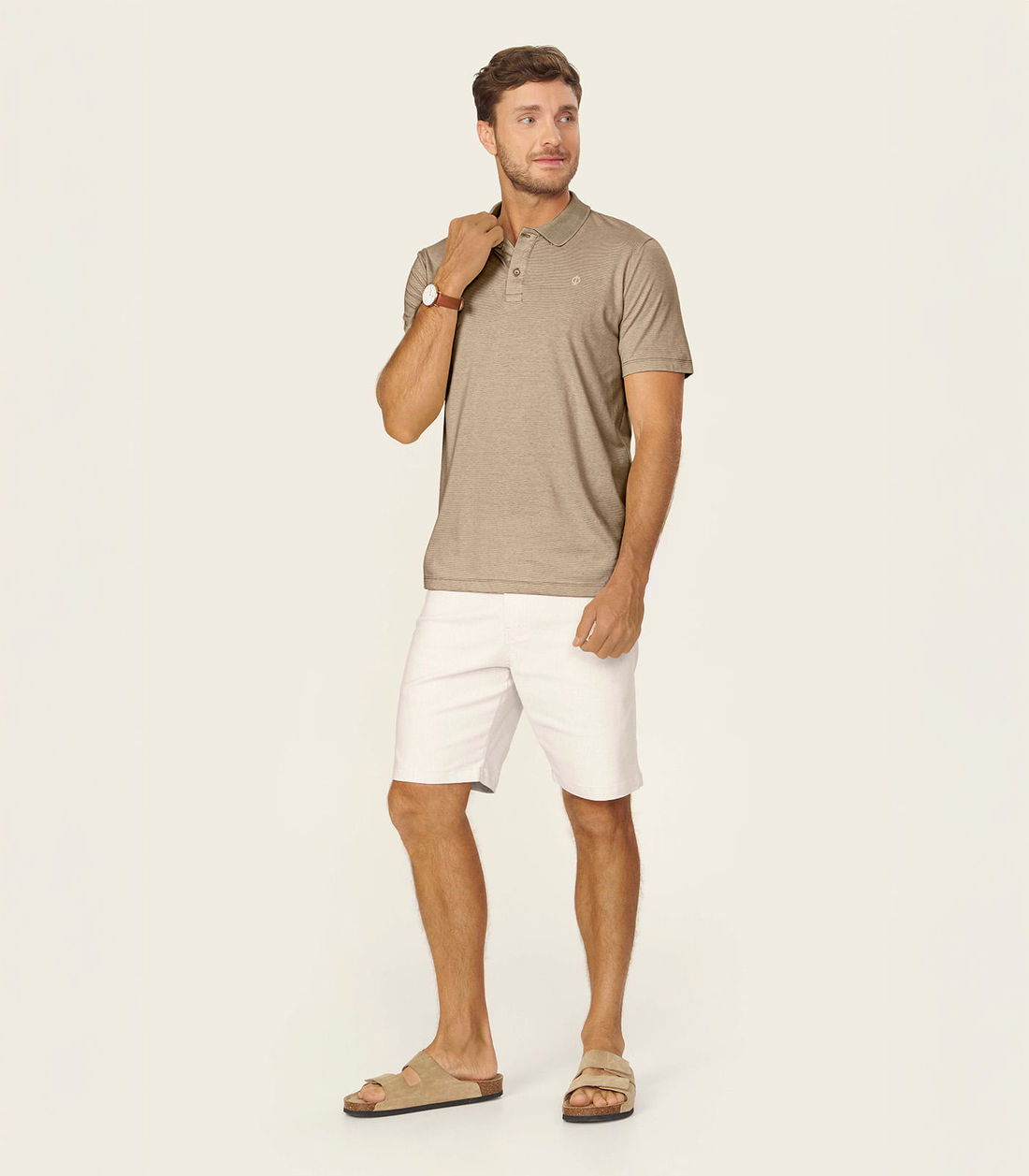 Bermuda Masculina Bengaline Nature Diametro - Moda Feminina e Masculina, Itens para Casa e Mais l Rovitex