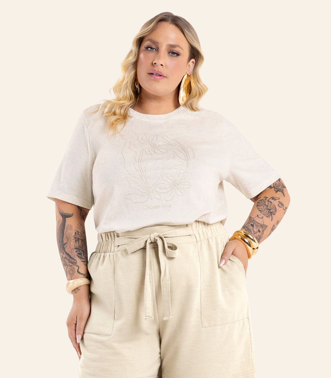 Blusa Feminina Manga Curta Meia Malha Secret Glam - Moda Feminina e Masculina, Itens para Casa e Mais l Rovitex