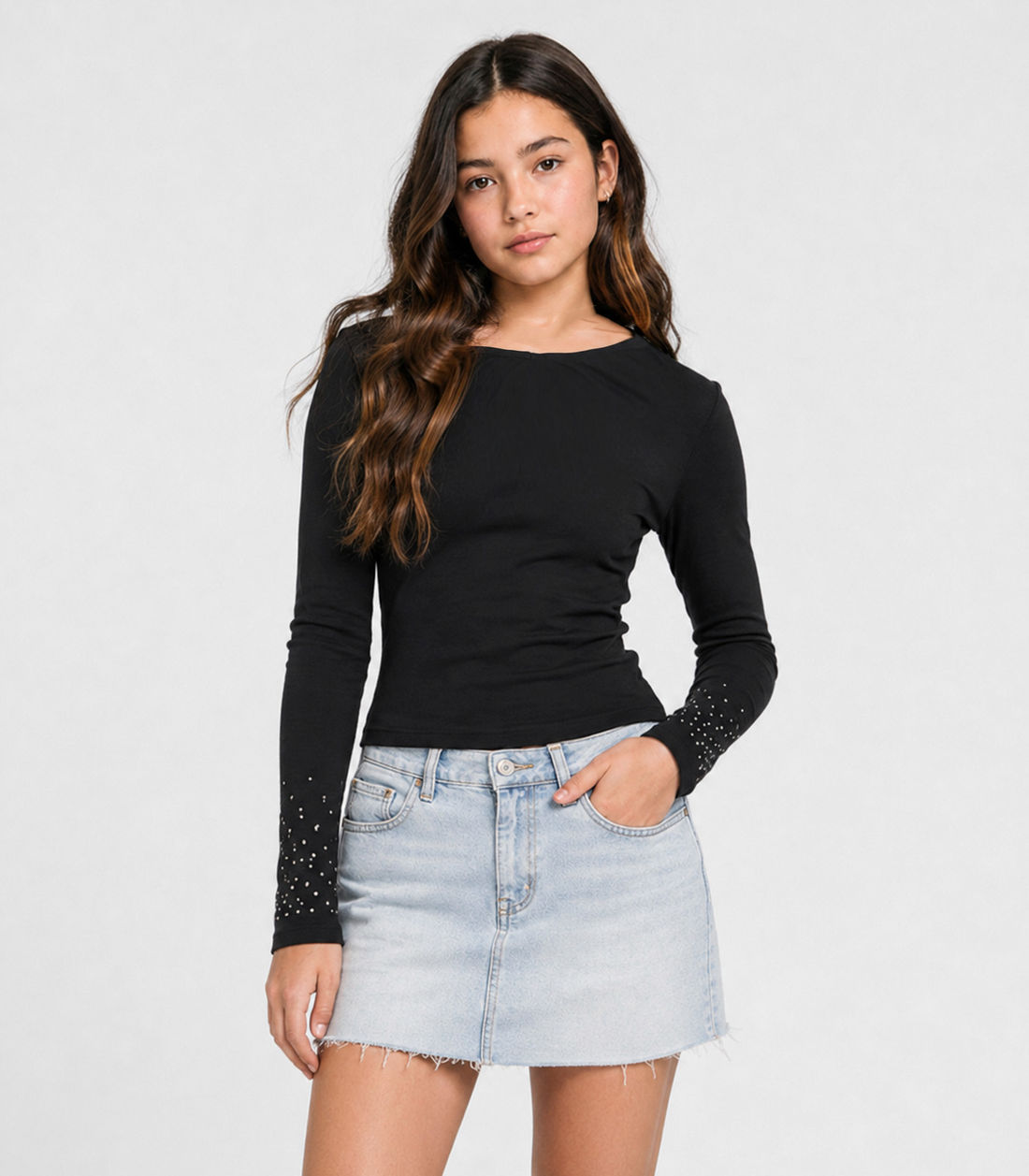 Blusa Juvenil Manga Longa Moletinho Minty - Moda Feminina e Masculina, Itens para Casa e Mais l Rovitex