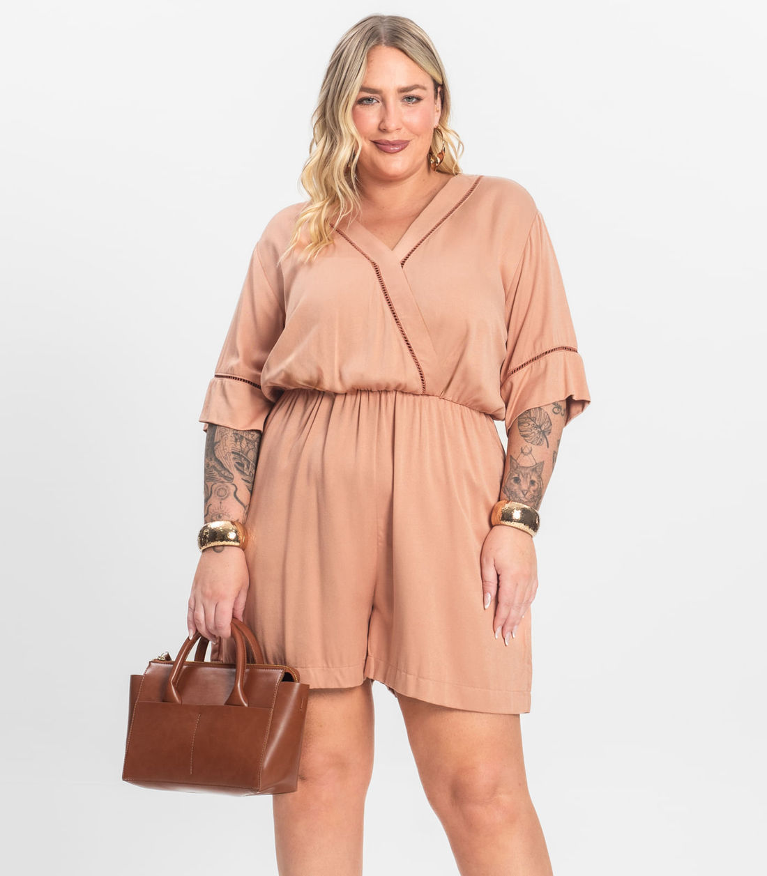 Macaquinho Feminino Plus Size Secret Glam - Moda Feminina e Masculina, Itens para Casa e Mais l Rovitex