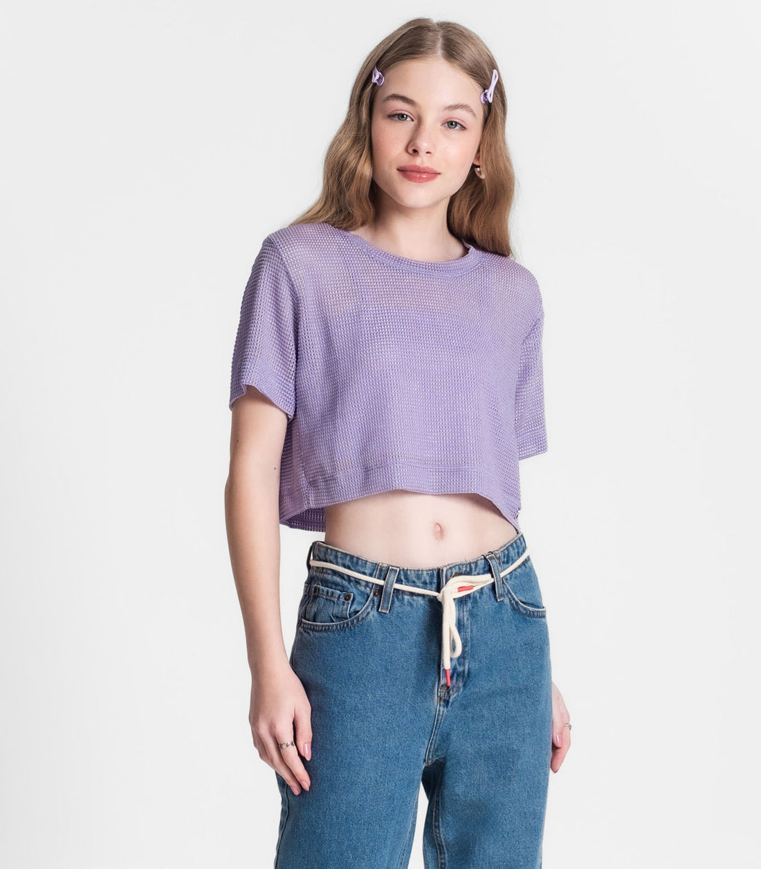 Blusa Juvenil Feminina com Sobreposição Minty - Moda Feminina e Masculina, Itens para Casa e Mais l Rovitex