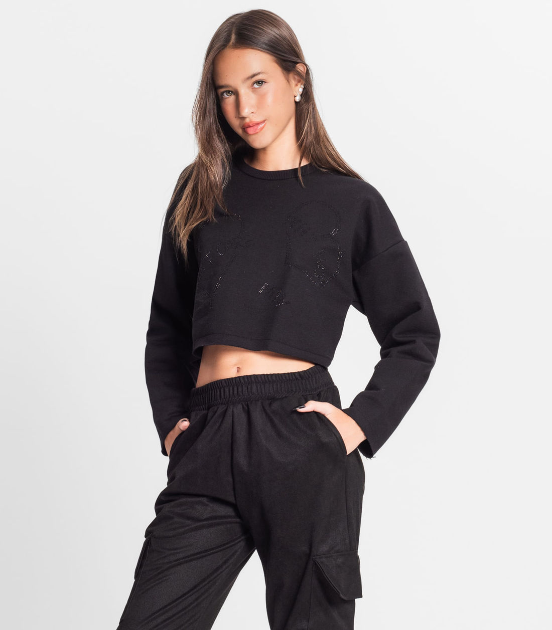 Blusão Juvenil Feminino em Moletom Minty - Moda Feminina e Masculina, Itens para Casa e Mais l Rovitex