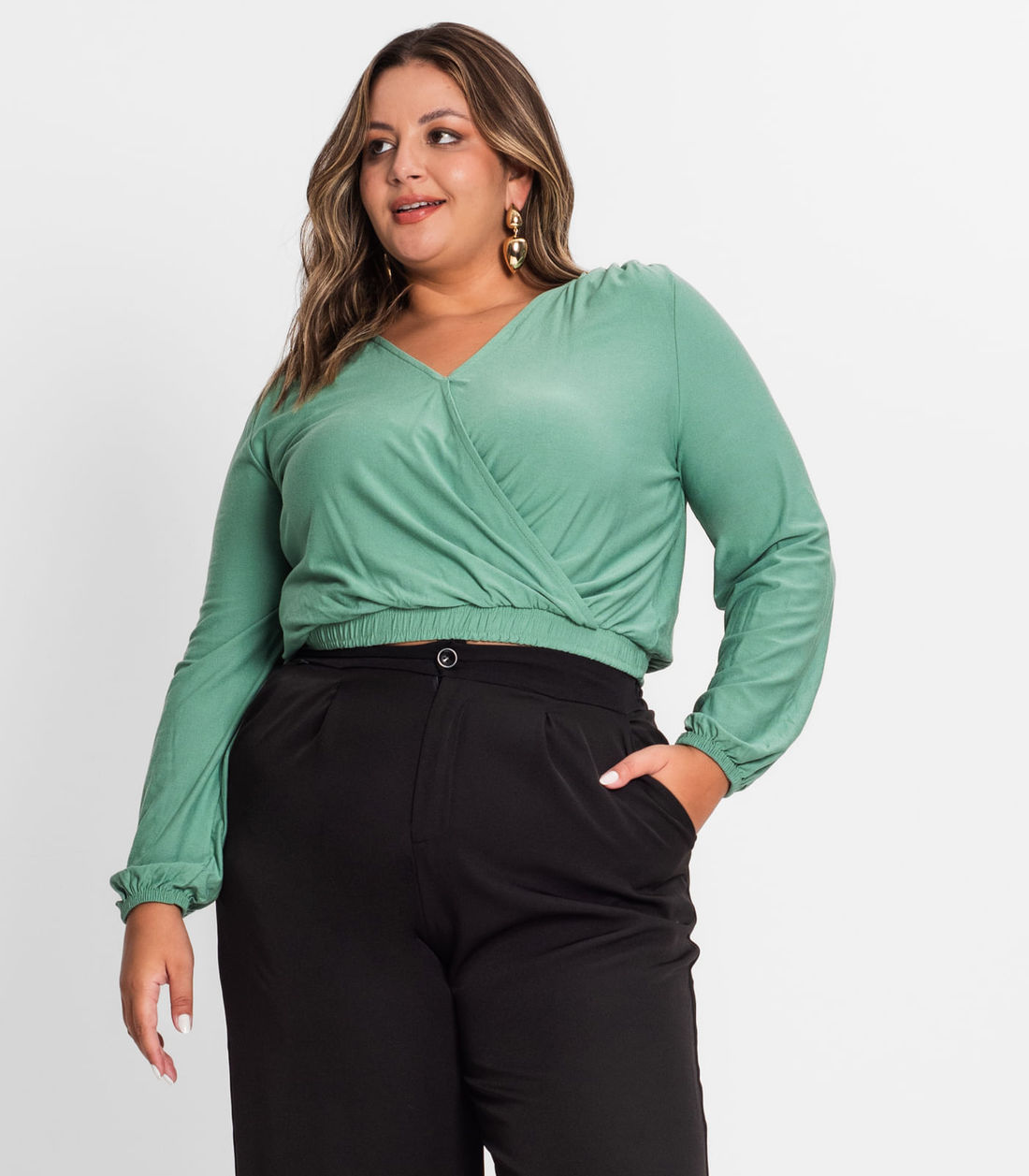 Blusa Feminina Plus Size em Viscose Secret Glam - Moda Feminina e Masculina, Itens para Casa e Mais l Rovitex