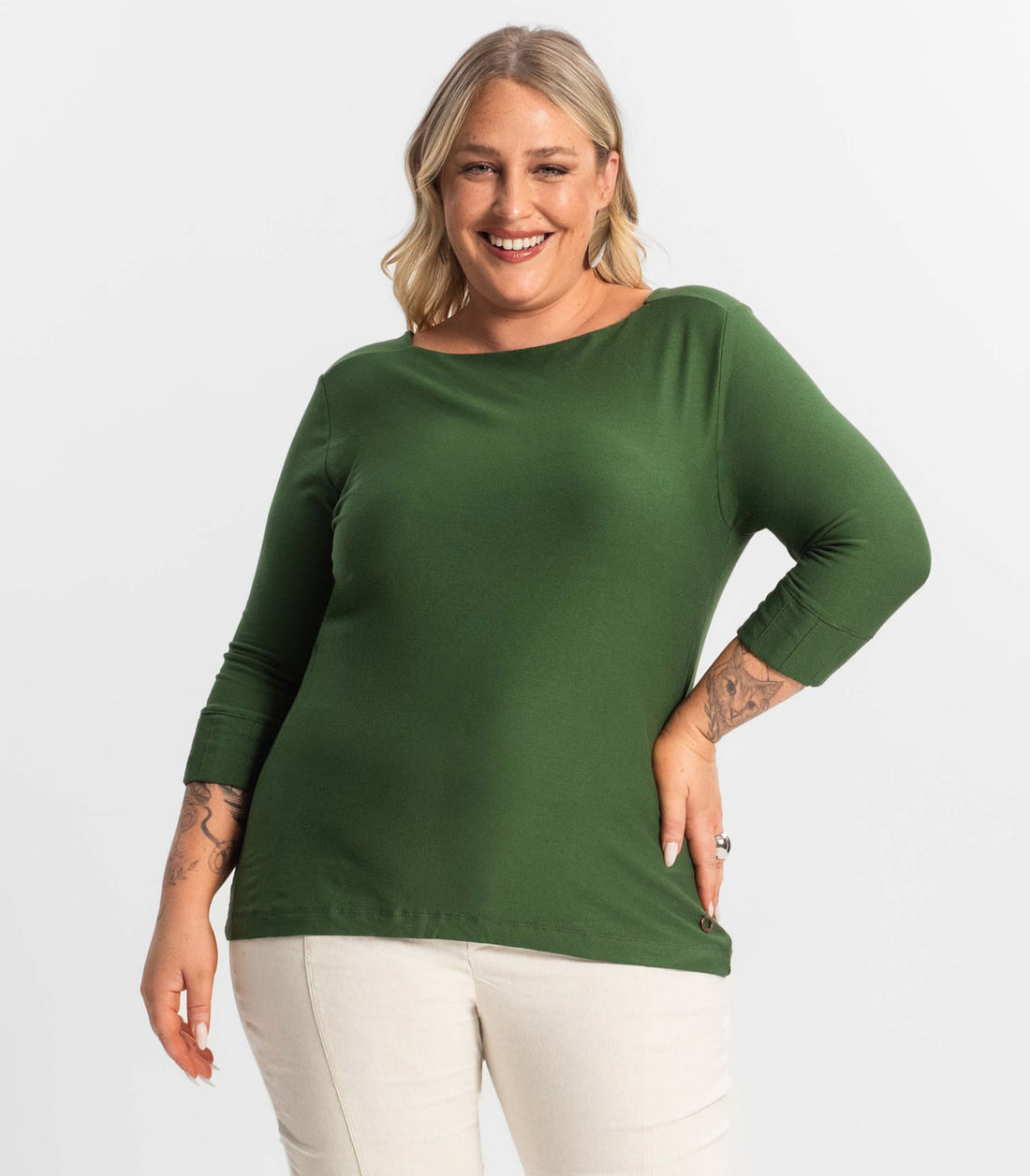 Blusa Plus Size Manga 3/4 Secret Glam - Moda Feminina e Masculina, Itens para Casa e Mais l Rovitex