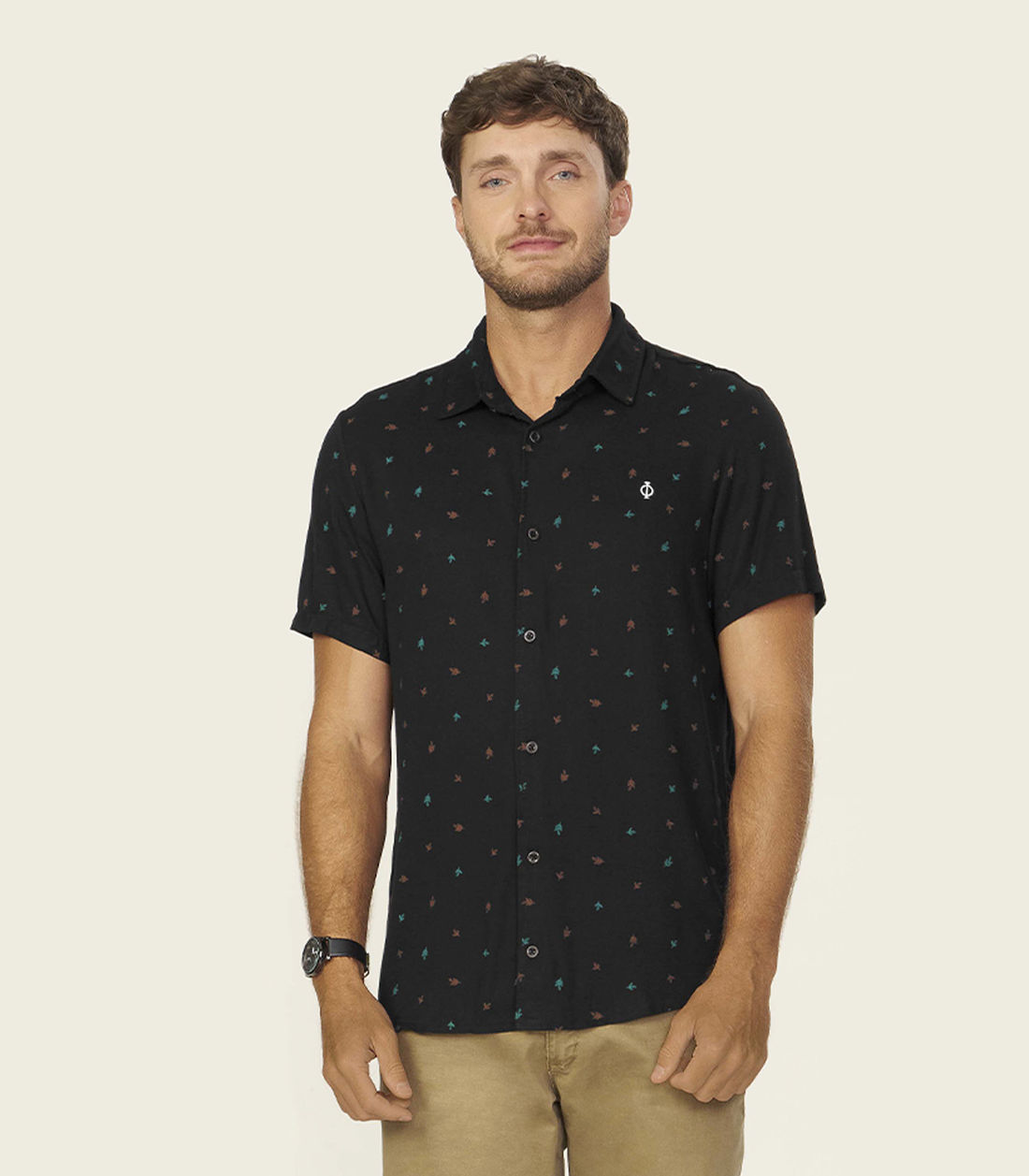 Camisa Masculina Viscose Estampada Diamentro - Moda Feminina e Masculina, Itens para Casa e Mais l Rovitex