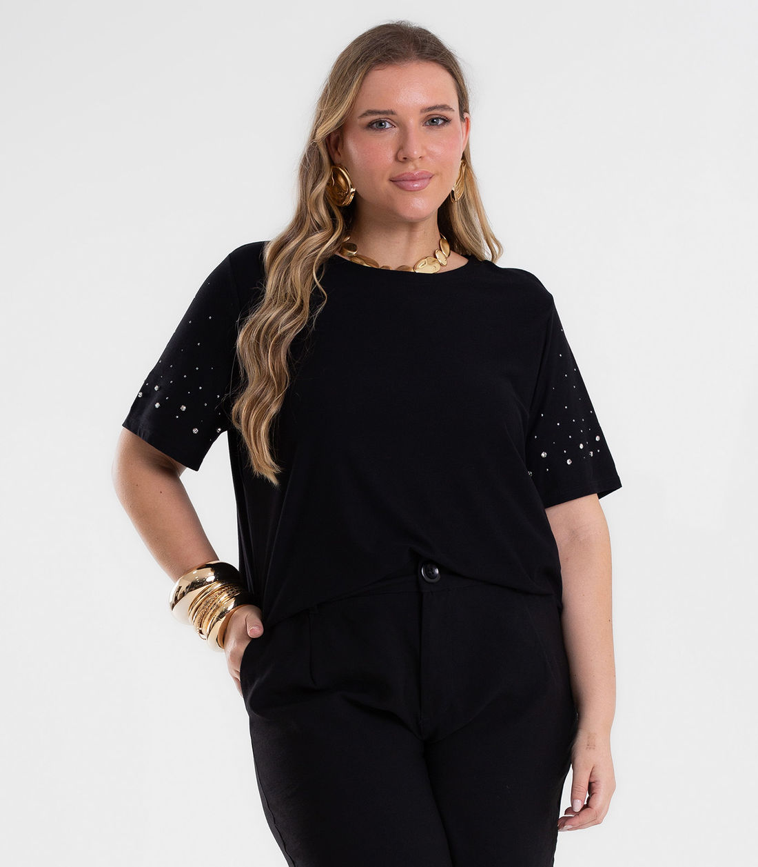 Blusa Manga Curta Feminina Secret Glam - Moda Feminina e Masculina, Itens para Casa e Mais l Rovitex