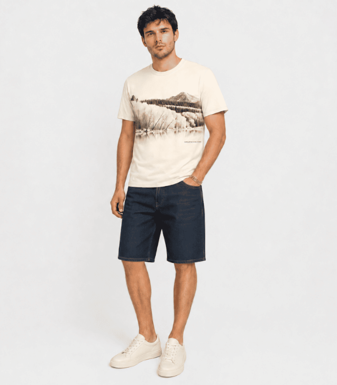 Camiseta Masculina em Meia Malha Diametro - Moda Feminina e Masculina, Itens para Casa e Mais l Rovitex