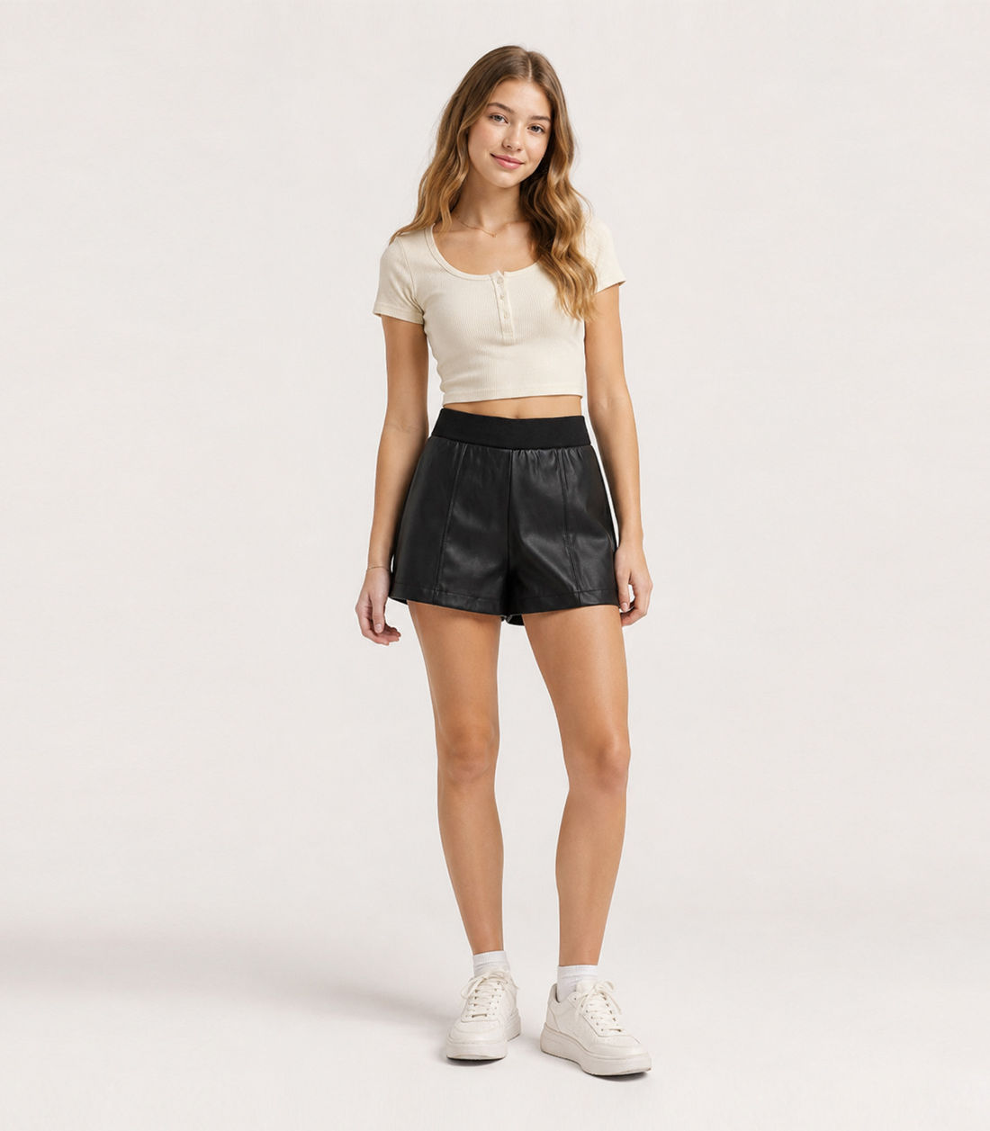 Shorts Juvenil Material Sintético Ponto Roma Minty - Moda Feminina e Masculina, Itens para Casa e Mais l Rovitex