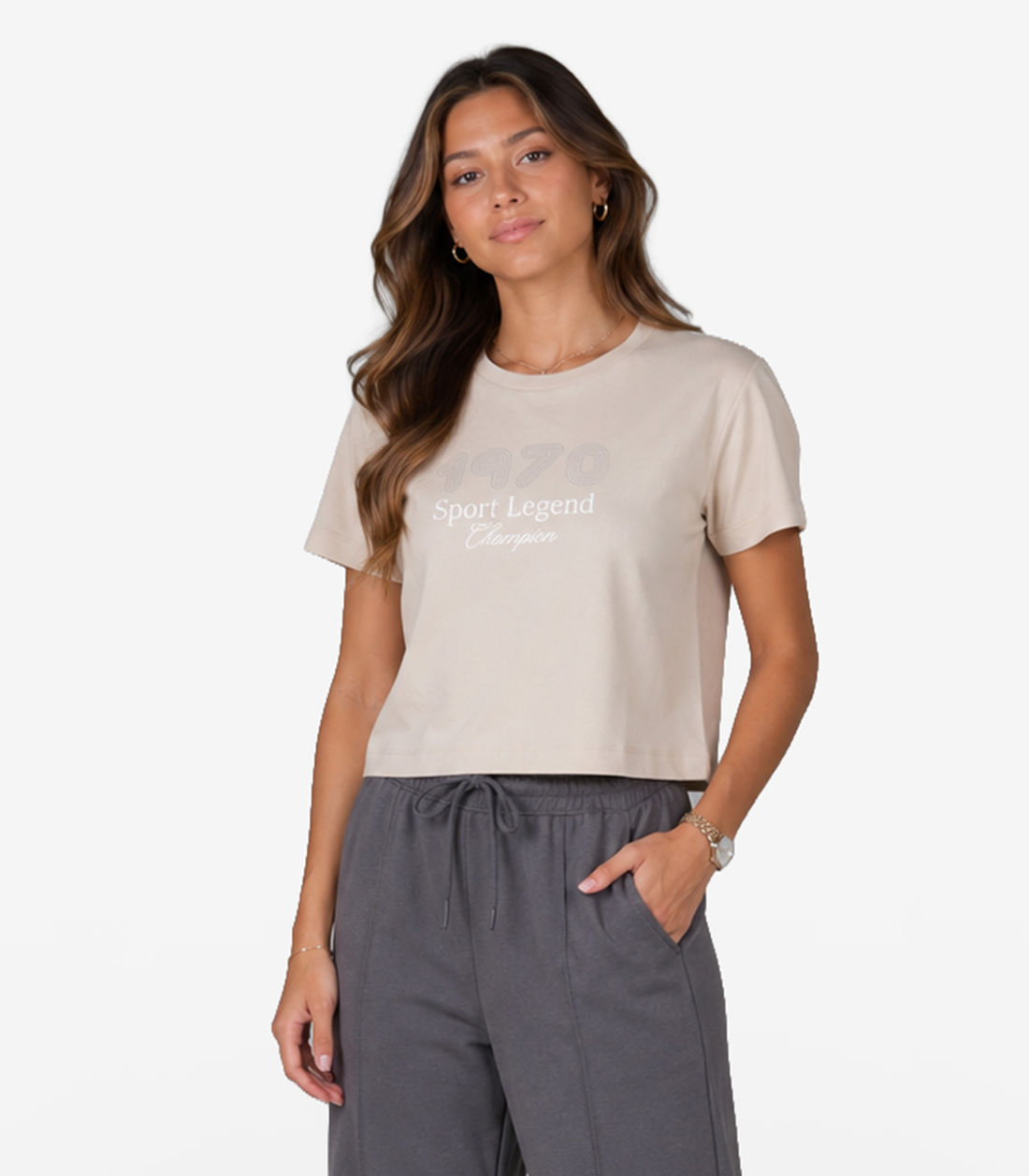 T-Shirt Femina Cropped Meia Malha Estampa Minty - Moda Feminina e Masculina, Itens para Casa e Mais l Rovitex