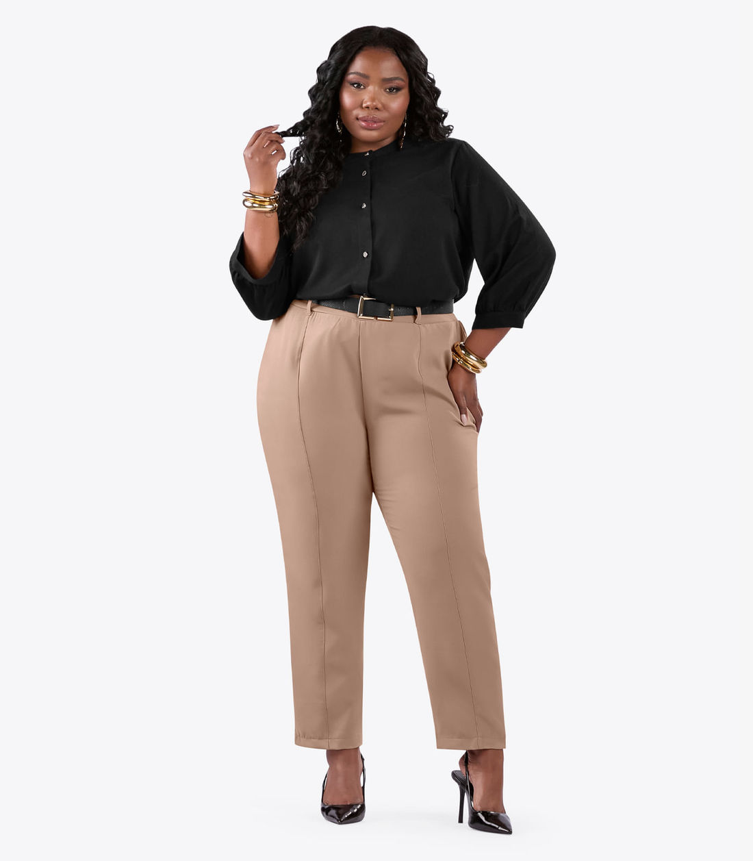 Calça Feminina Alfaiataria Plus Size Secret Glam - Moda Feminina e Masculina, Itens para Casa e Mais l Rovitex