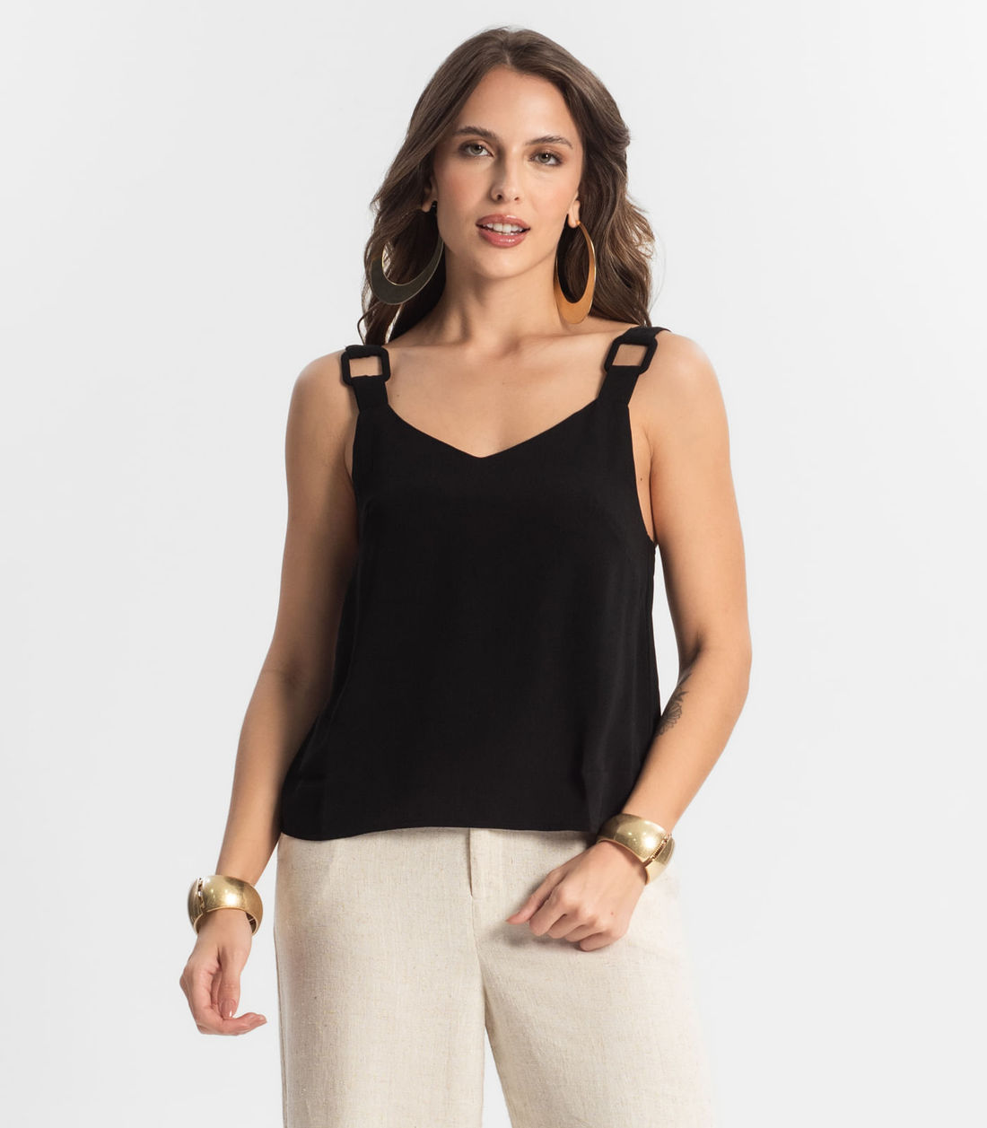 Regata Feminina com Detalhes Endless - Moda Feminina e Masculina, Itens para Casa e Mais l Rovitex