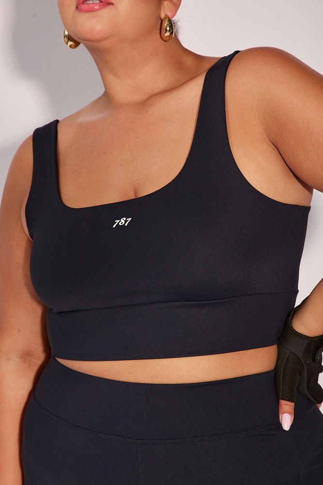 Top Fitness Plus Size 787 Preto - 787 Shirts