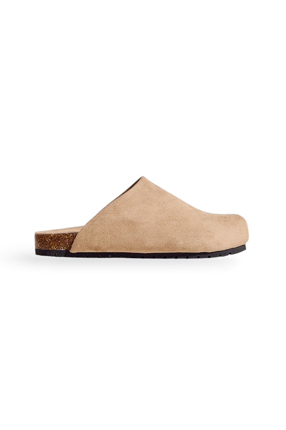 ANATOMICA／BOURGERON CAMBRIC COTTON 21SS Clog Feminino Anatômico Couro Camurça Lina (Bege)