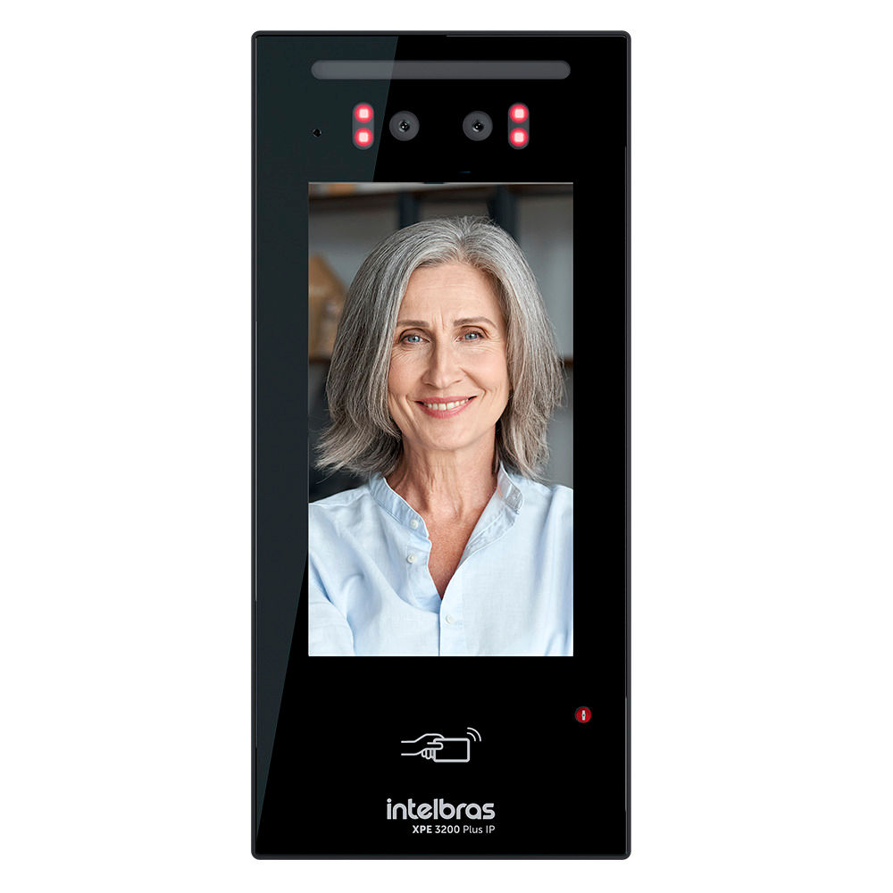 Videoporteiro com reconhecimento facial e QR Code XPE 3200 PLUS IP