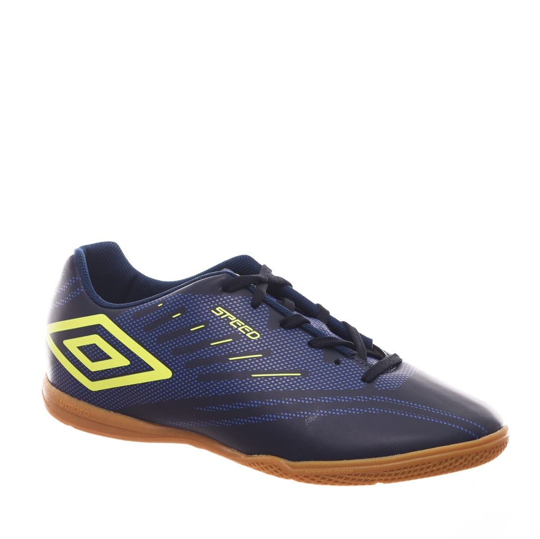 Chuteira Umbro Stride Futsal - Marinho, Cabedal Sintético, Sola Borracha, Para Quadra