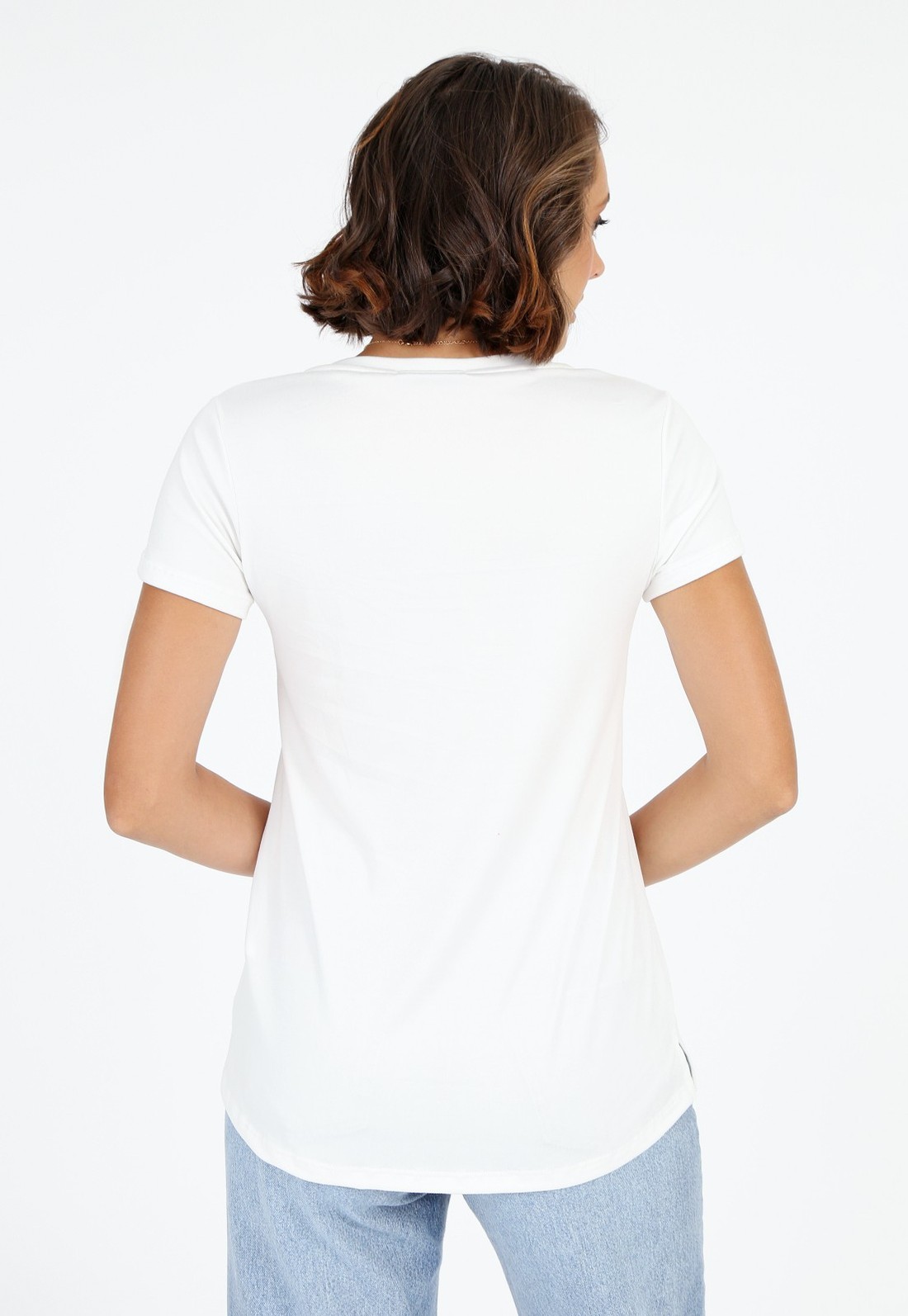 blusa suede gola v