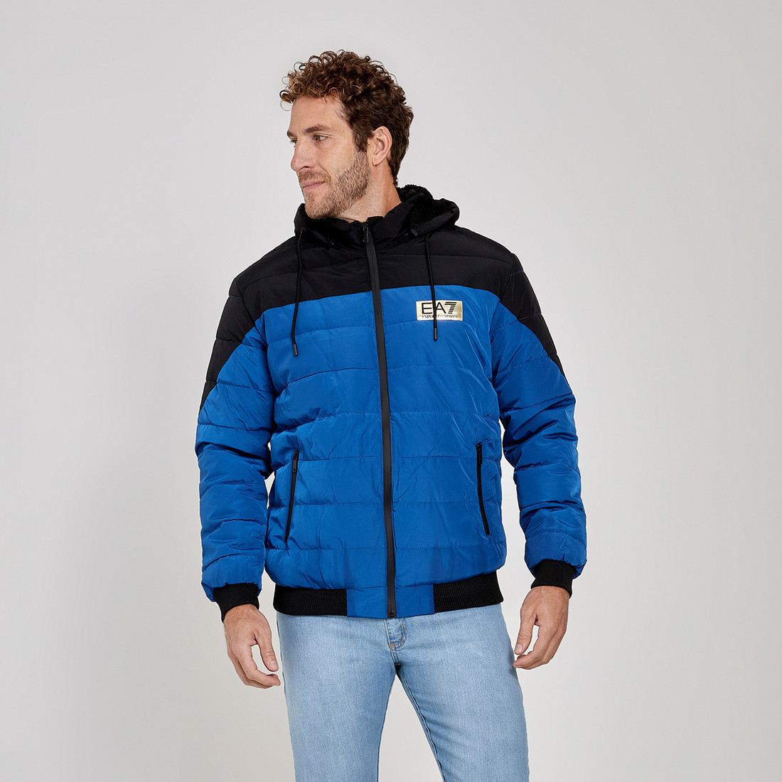 Jaqueta Bomber EA7 Emporio Armani Azul Masculina Original