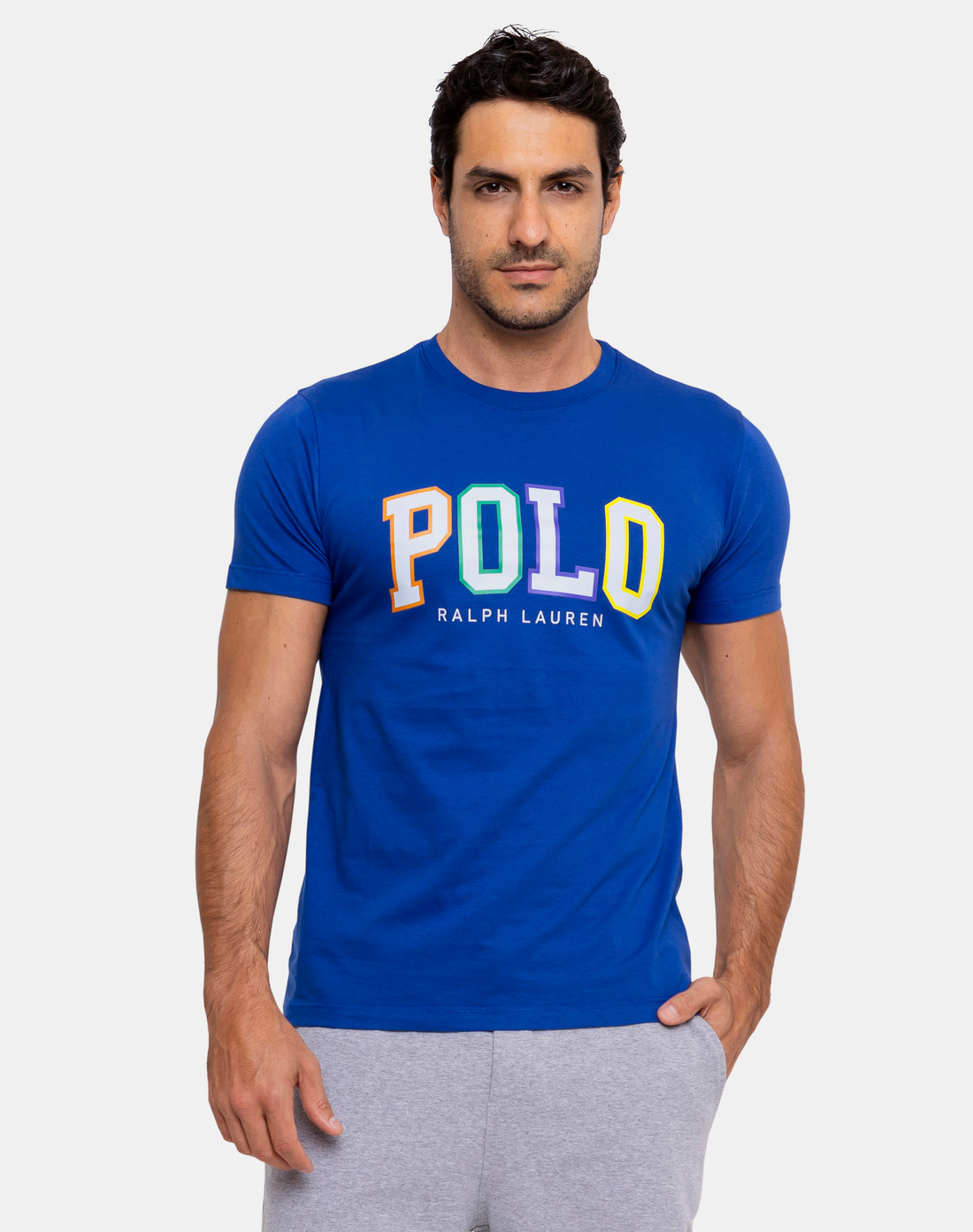 Camiseta Ralph Lauren Slim Fit Estampa Polo Azul TheVest - Loja