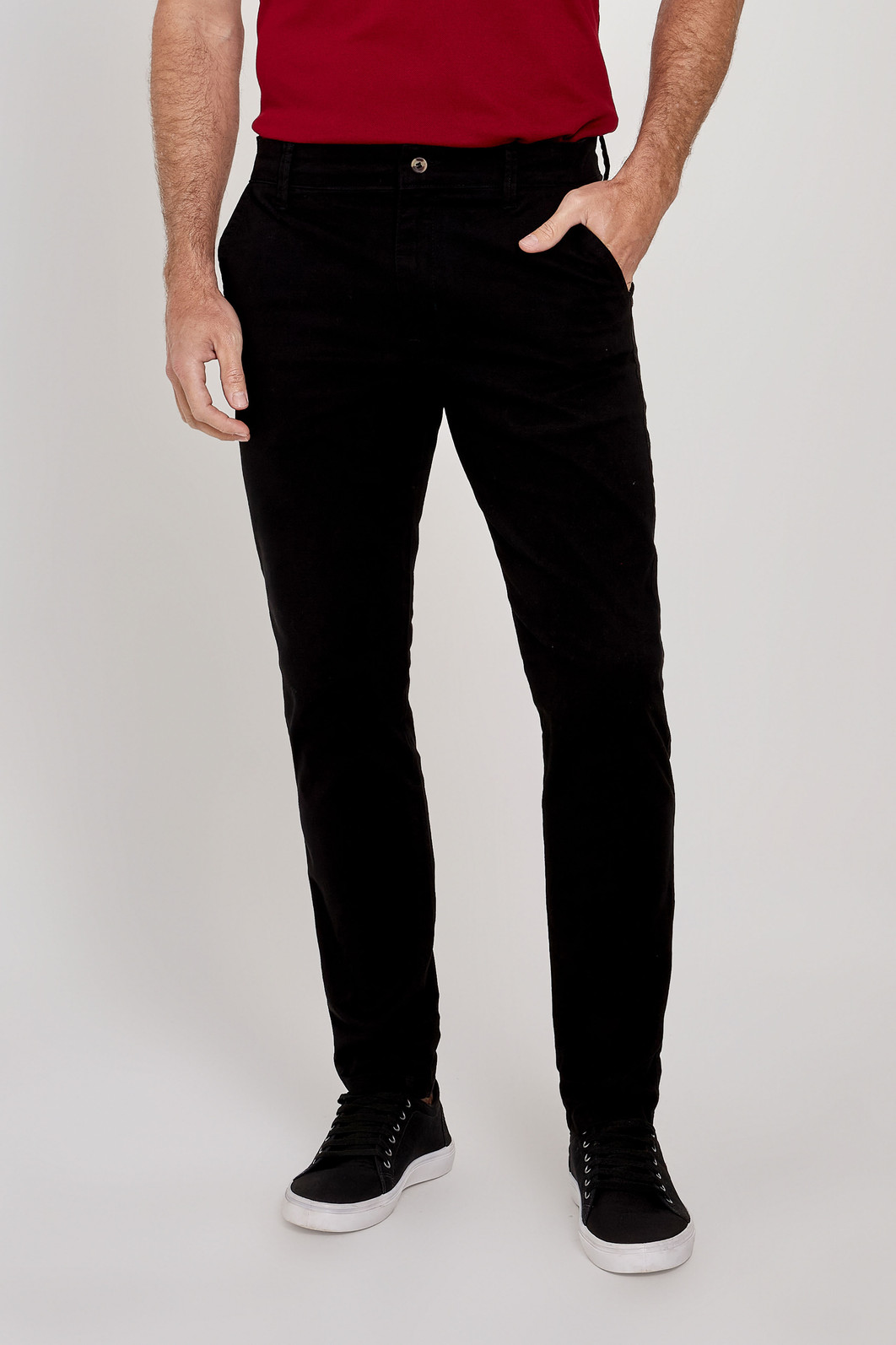 Calça Ralph Lauren Masculina Chino Stretch Preta Straight Fit
