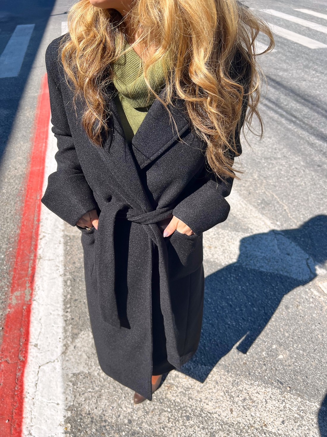 Sobretudo Lã Batida Soraya Preto Mini Moni Loja Virtual