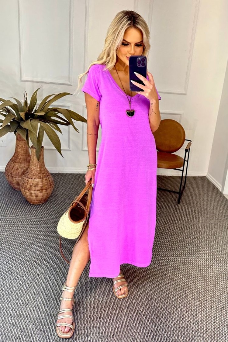 Vestido Jorie Midi en Parma Violeta