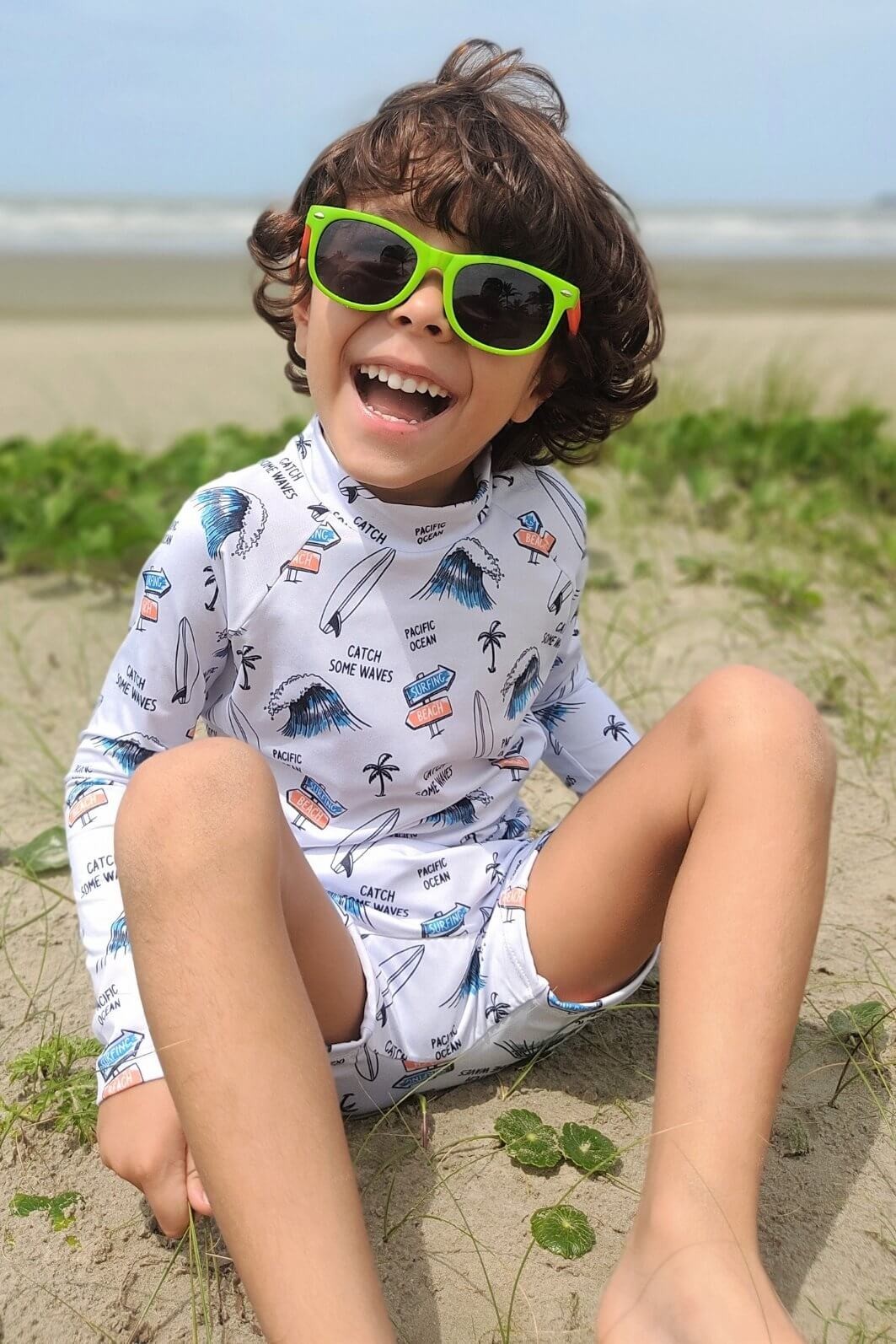 Sunga Roupa De Praia Bebe Camisa Uv Praia Infantil Camisa Proteção