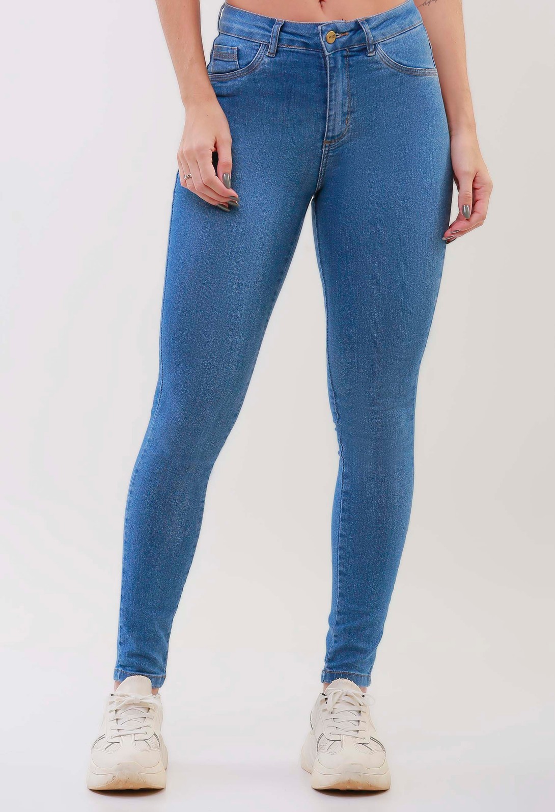 Calça Jeans Skinny Feminina Cós Alto 25341 767 Jeans