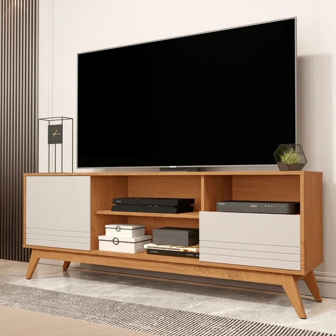 Rack Giga Kairo para TV até 65 Polegadas Wood Nature/Off White Tio