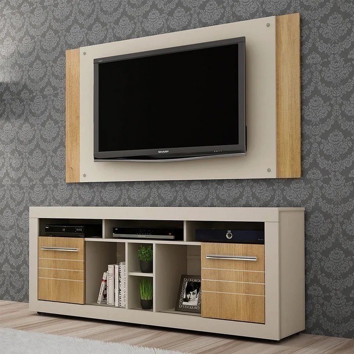 Rack com Painel para Tv até 46 Polegadas Firenze Off White