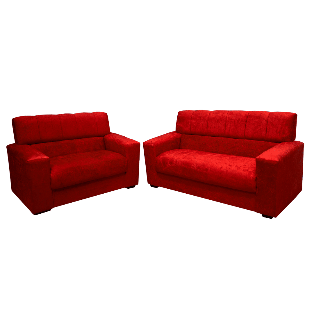 Conjunto de Sofá 2x3 Lugares Dubai Vermelho Masterflex Tio Dai