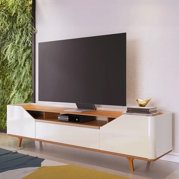 Rack Arc 2 Portas 2.60m Imcal Off White Nature Tio Dai Móveis