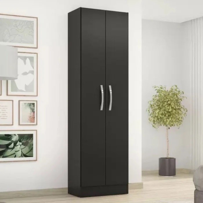 Multiuso Nt4045 com 2 Portas e Prateleiras Preto Tio Dai Móveis