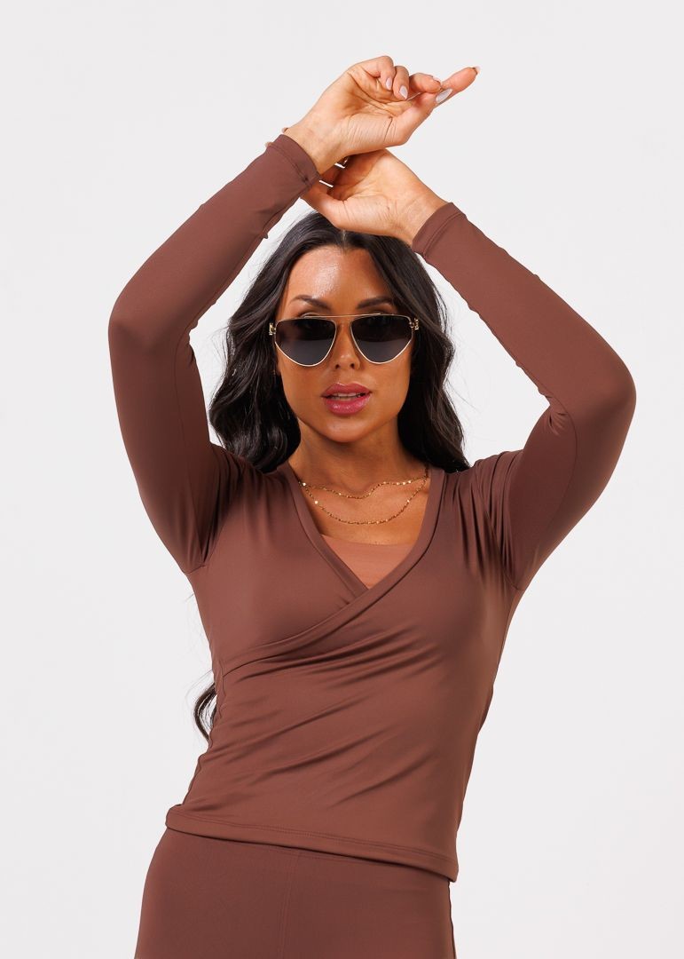 Blusa Cruzada Martina Manga Longa Toffe La Donna Fit - Loja Virtual
