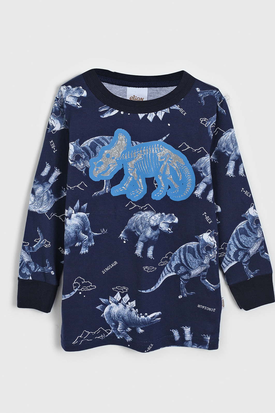 Camiseta Calvin Klein Kids Infantil Logo Azul-Marinho - Compre Agora